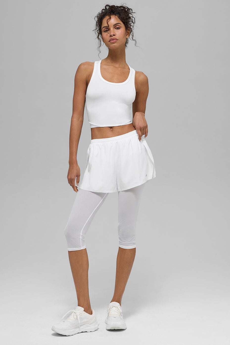 Mesh Front Runner 2 In 1 Short - White