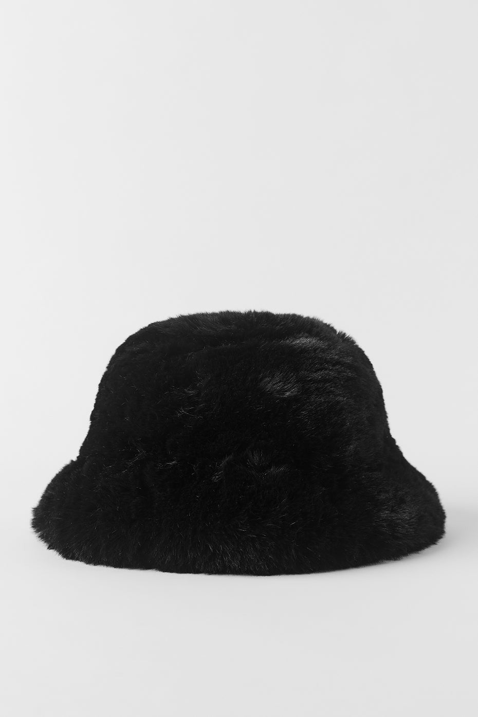 Faux Fur Starstruck Bucket Hat - Black