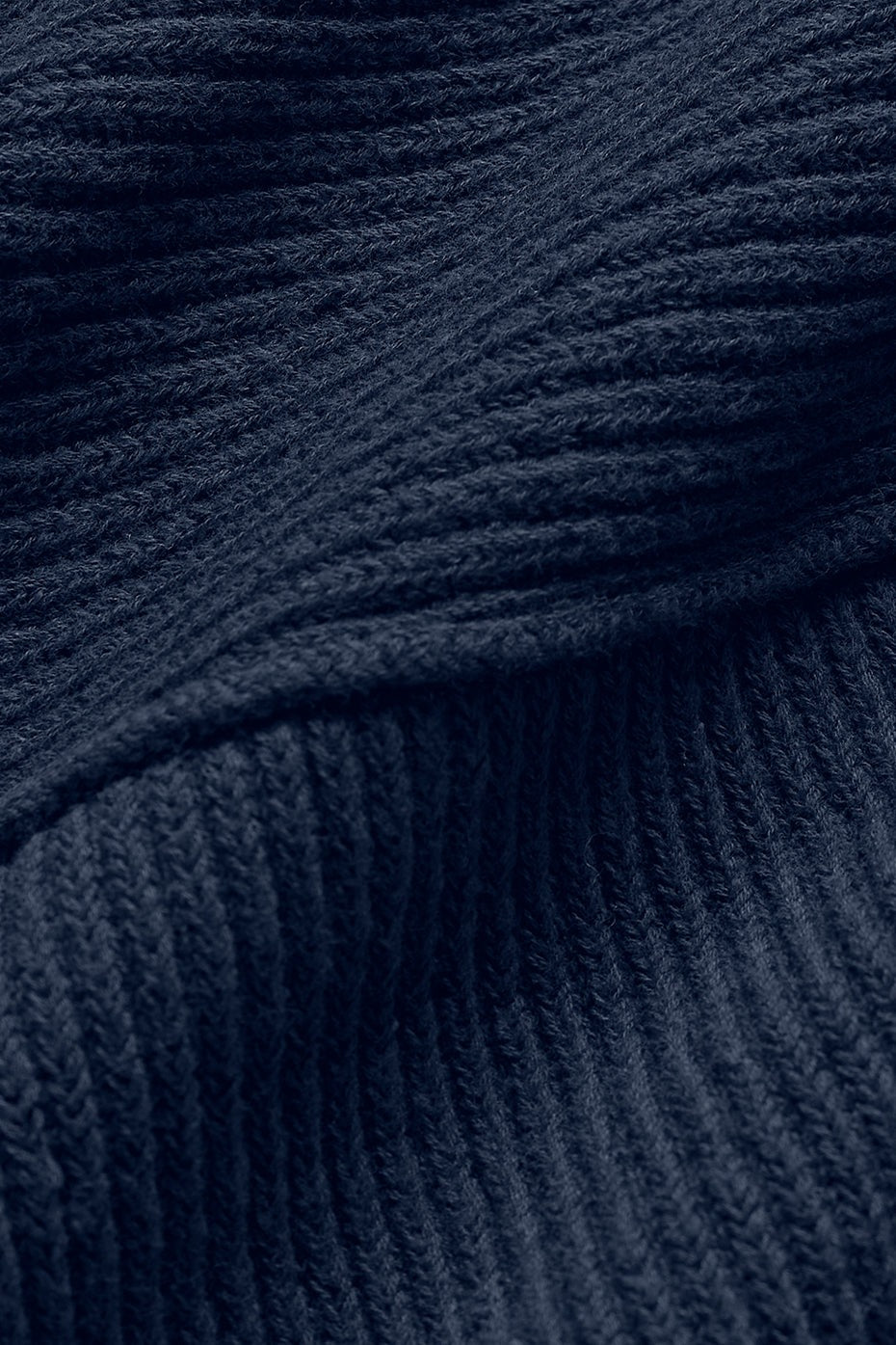 Domain Shift Rib Knit 1/4 Zip Sweater - Navy