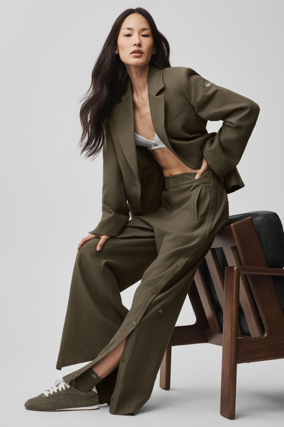 Cinch Blazer - Olive Tree