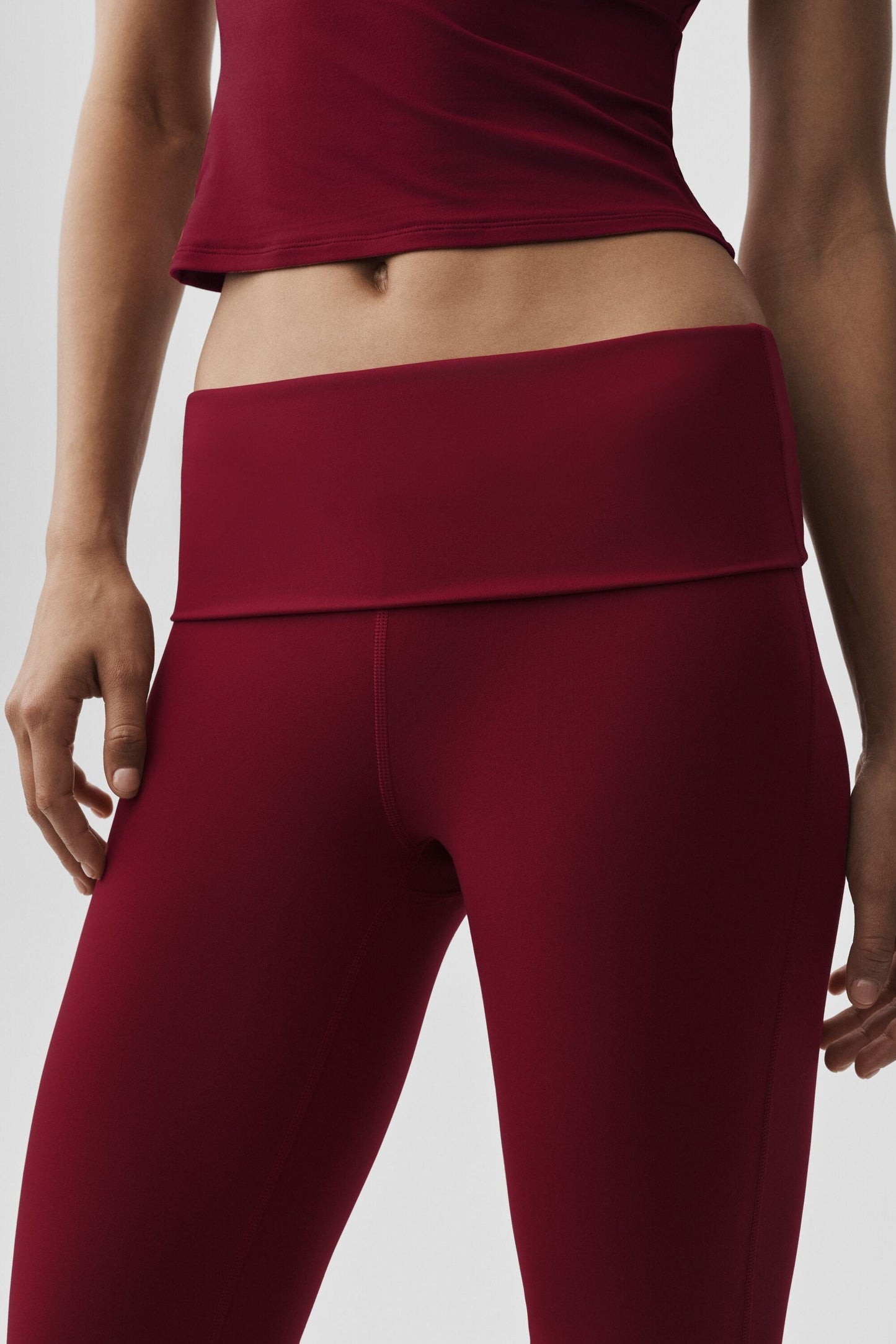 ALO Softsculpt Foldover Flare Legging (Regular) - Summer Romance Red
