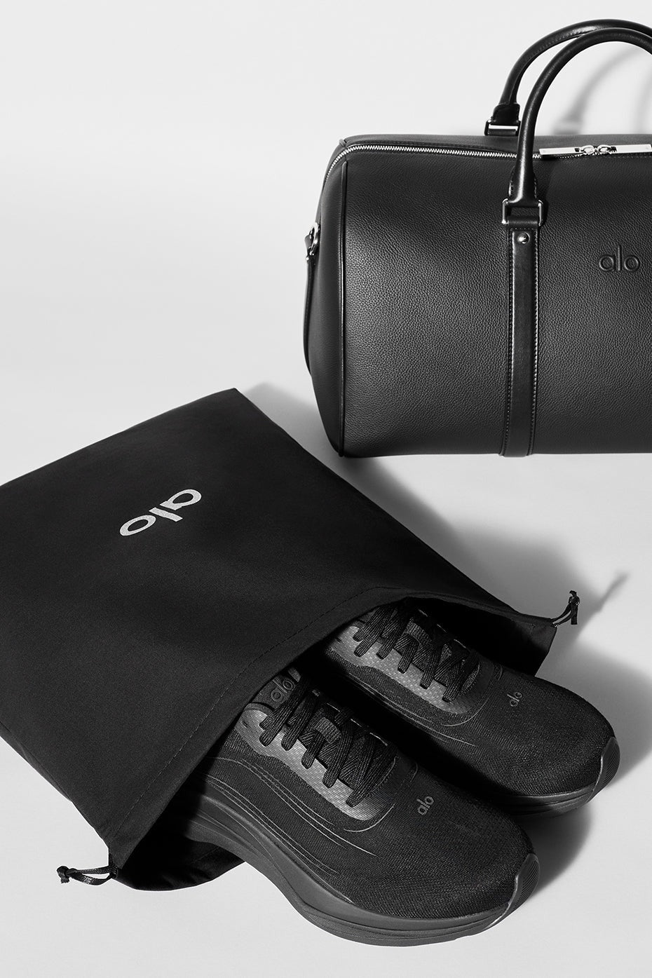 ALO Voyage Duffle - Black Leather