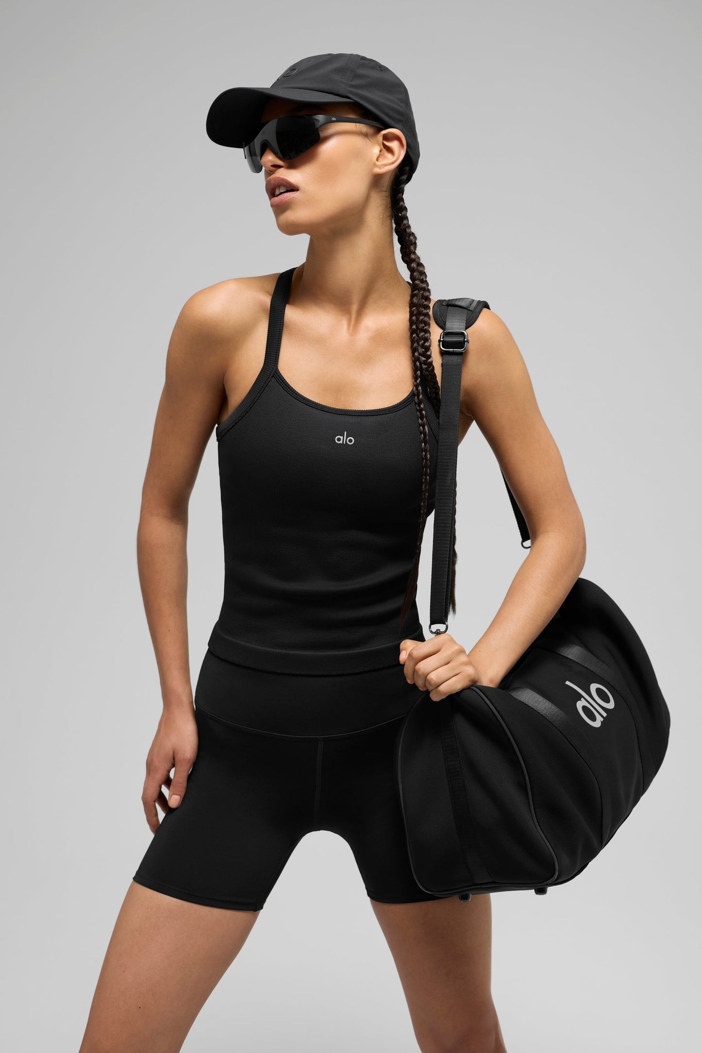 Seamless Ribbed Favorite Full Length Bra Tank - Black