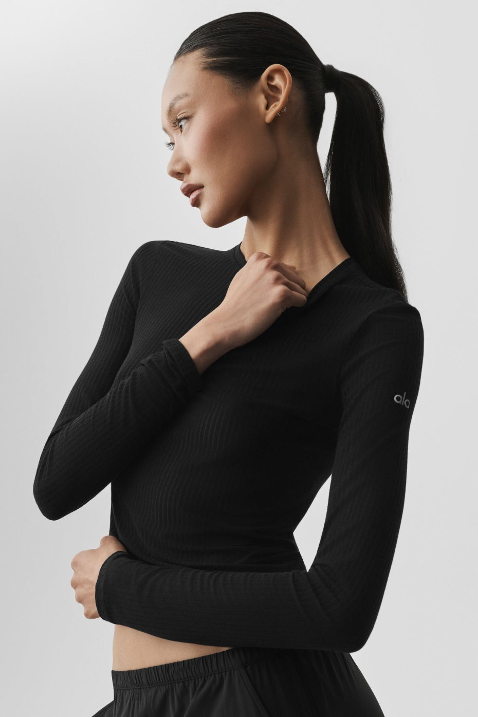 Ribbed Sea Coast Long Sleeve - Black
