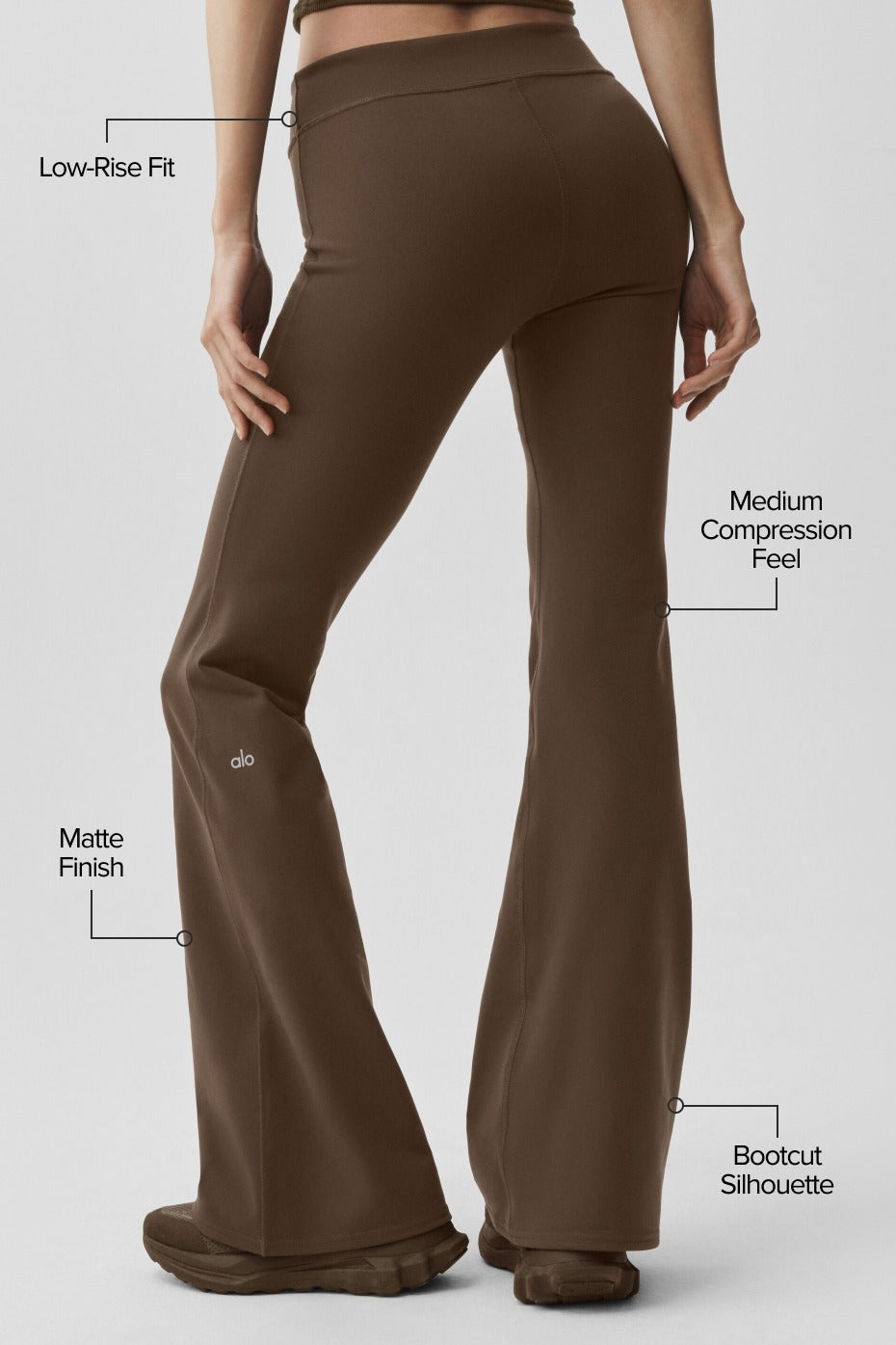 Airbrush Low-Rise Flare Legging (Regular) - Espresso