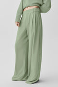 High-Waist Dreamscape Trouser (Long) - Dune Grass