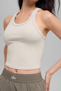 Goddess Ribbed Go-To Tank - Bone