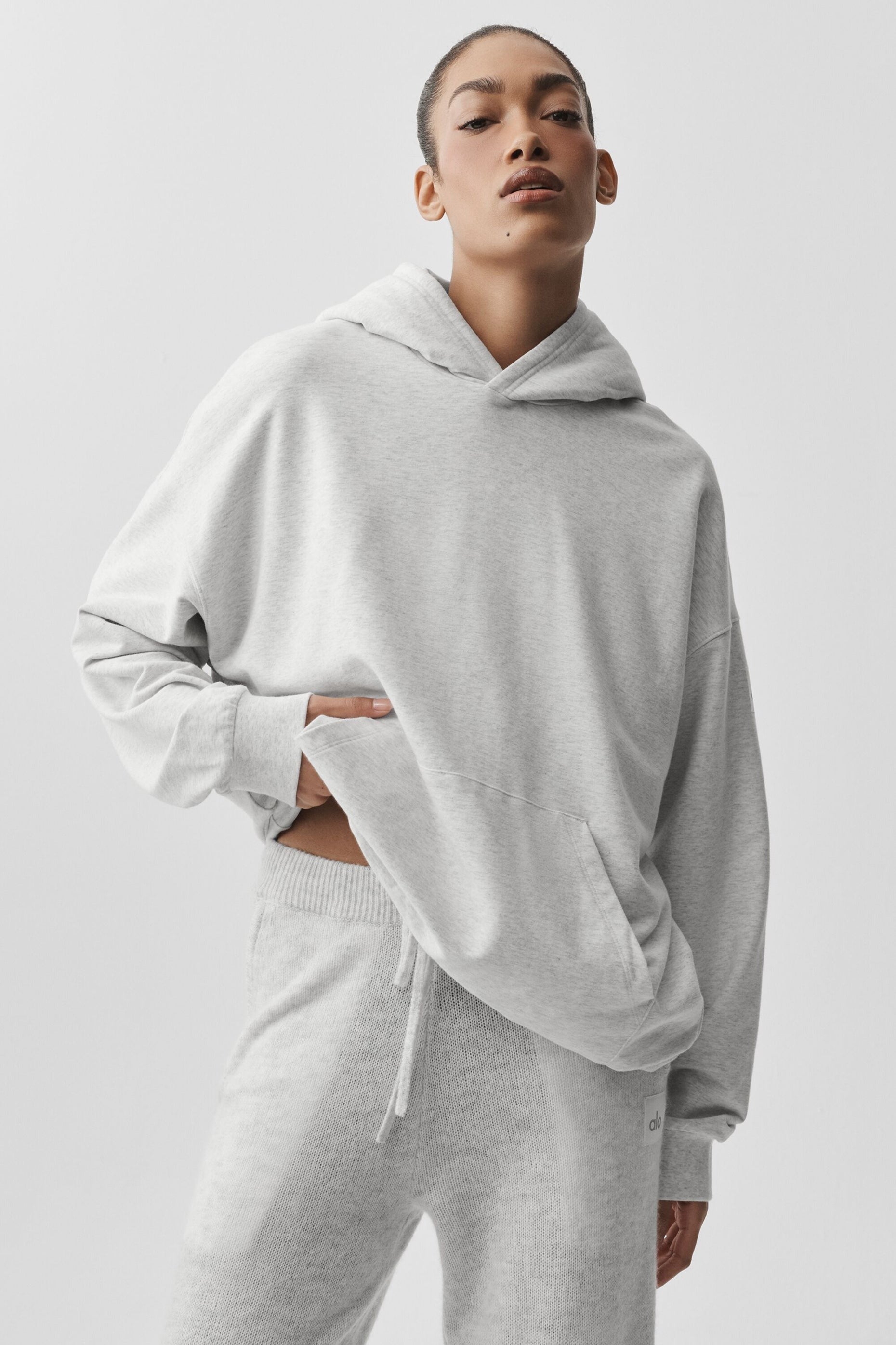 Double Take Hoodie - White Heather