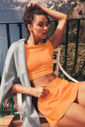 Match Point Tennis Skirt - Satsuma Breeze