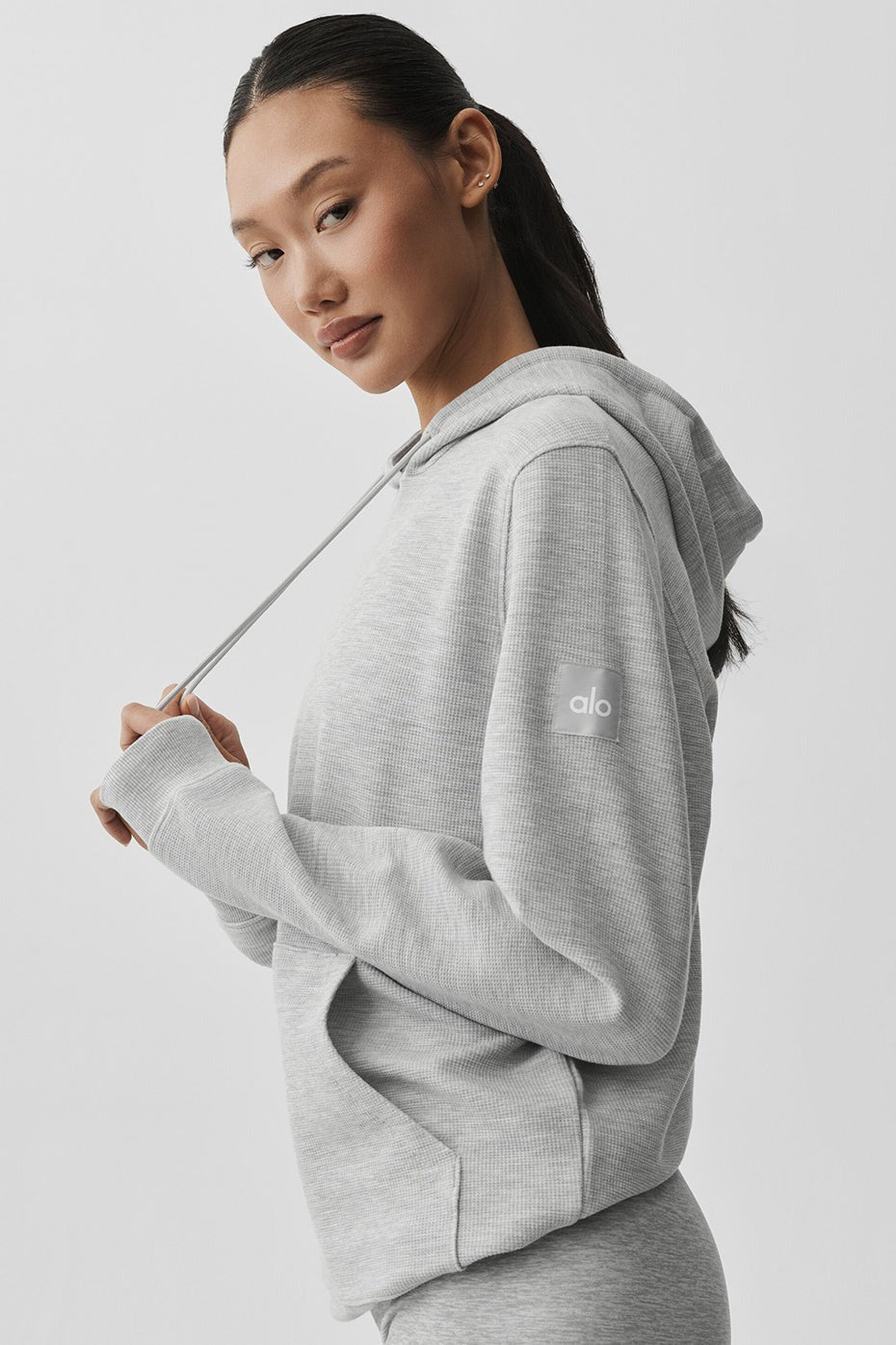 Micro Waffle Fast Break Hoodie - Athletic Heather Grey