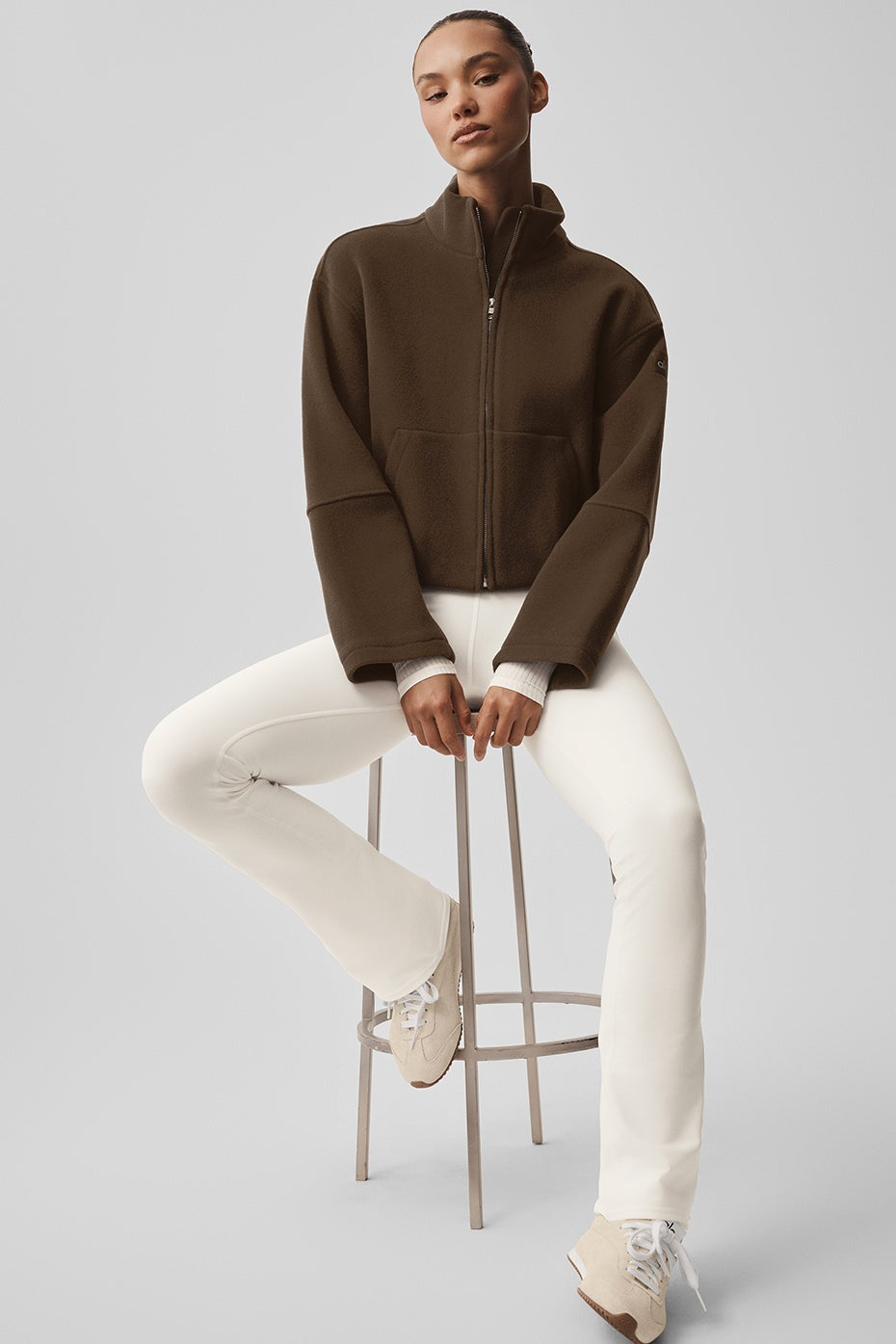 Double Face Wool City Girl Jacket - Espresso