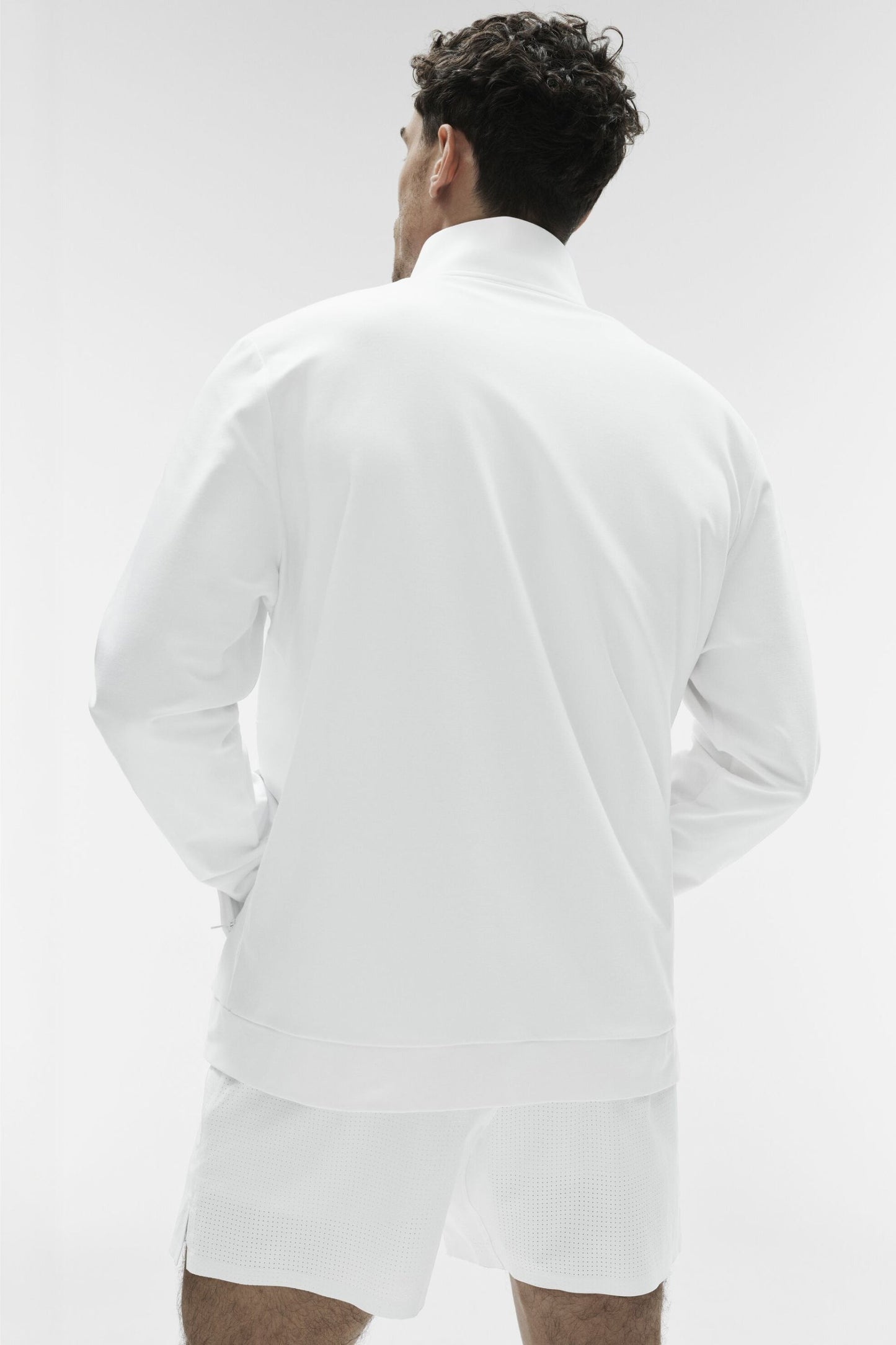 Conquer Max Mock Neck Full Zip - White