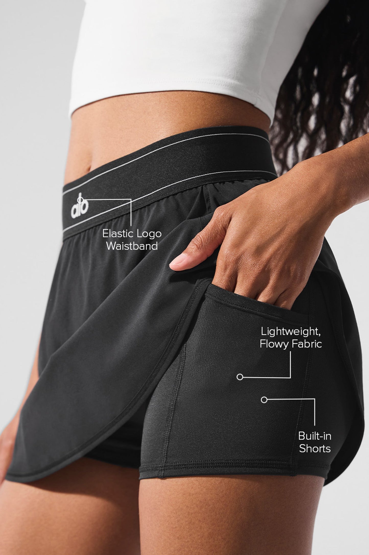 Match Point Tennis Skirt - Black