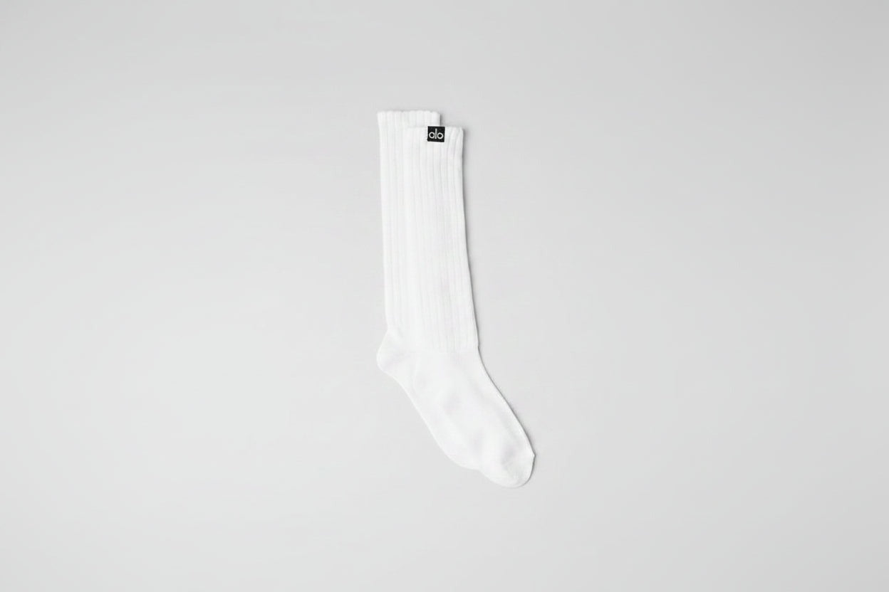 Unisex Scrunch Sock - White