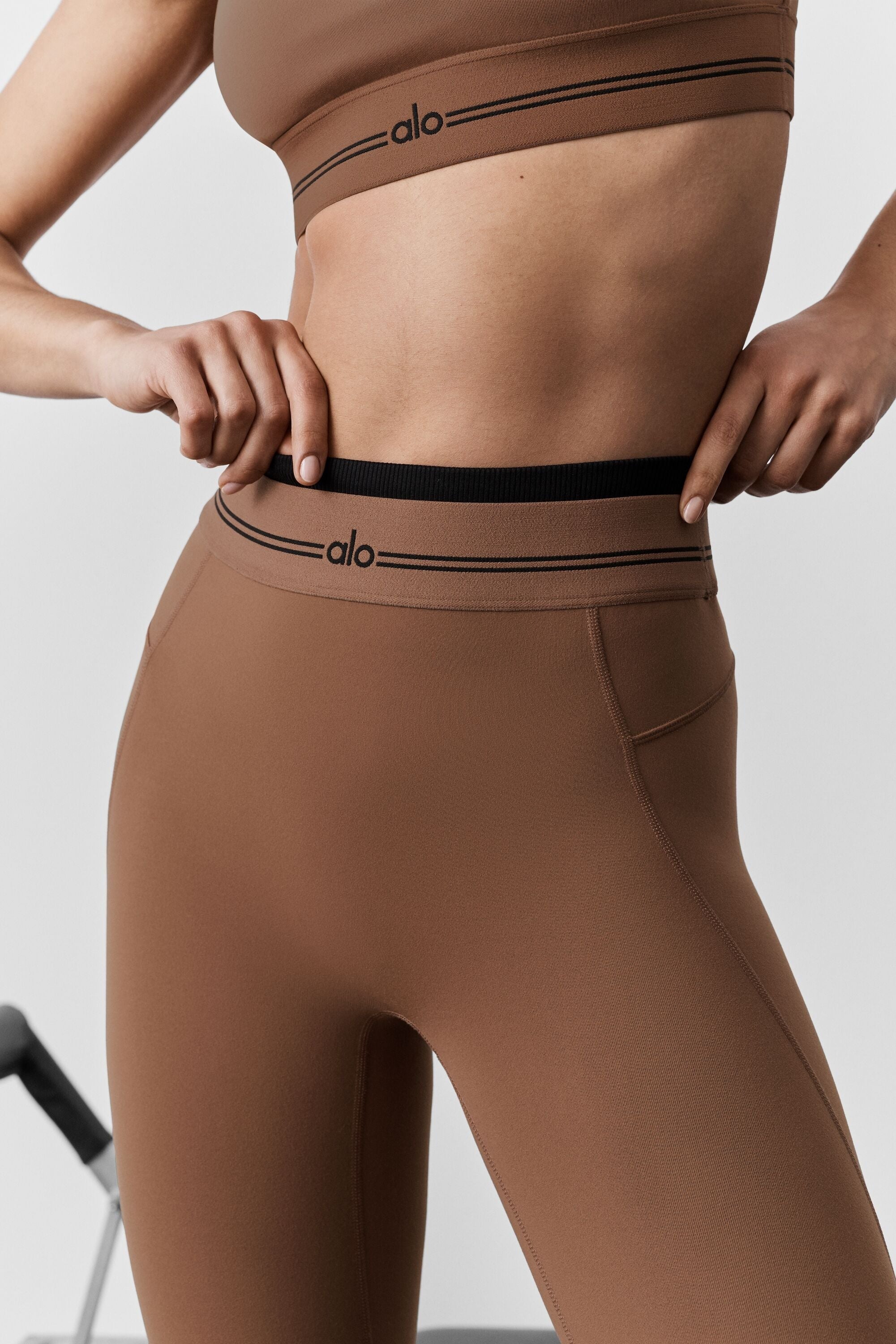 Airbrush High-Waist 7/8 Better Together Legging - Sun Kissed Brown/Black
