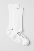 Women's Strappy Siren Grip Sock - White