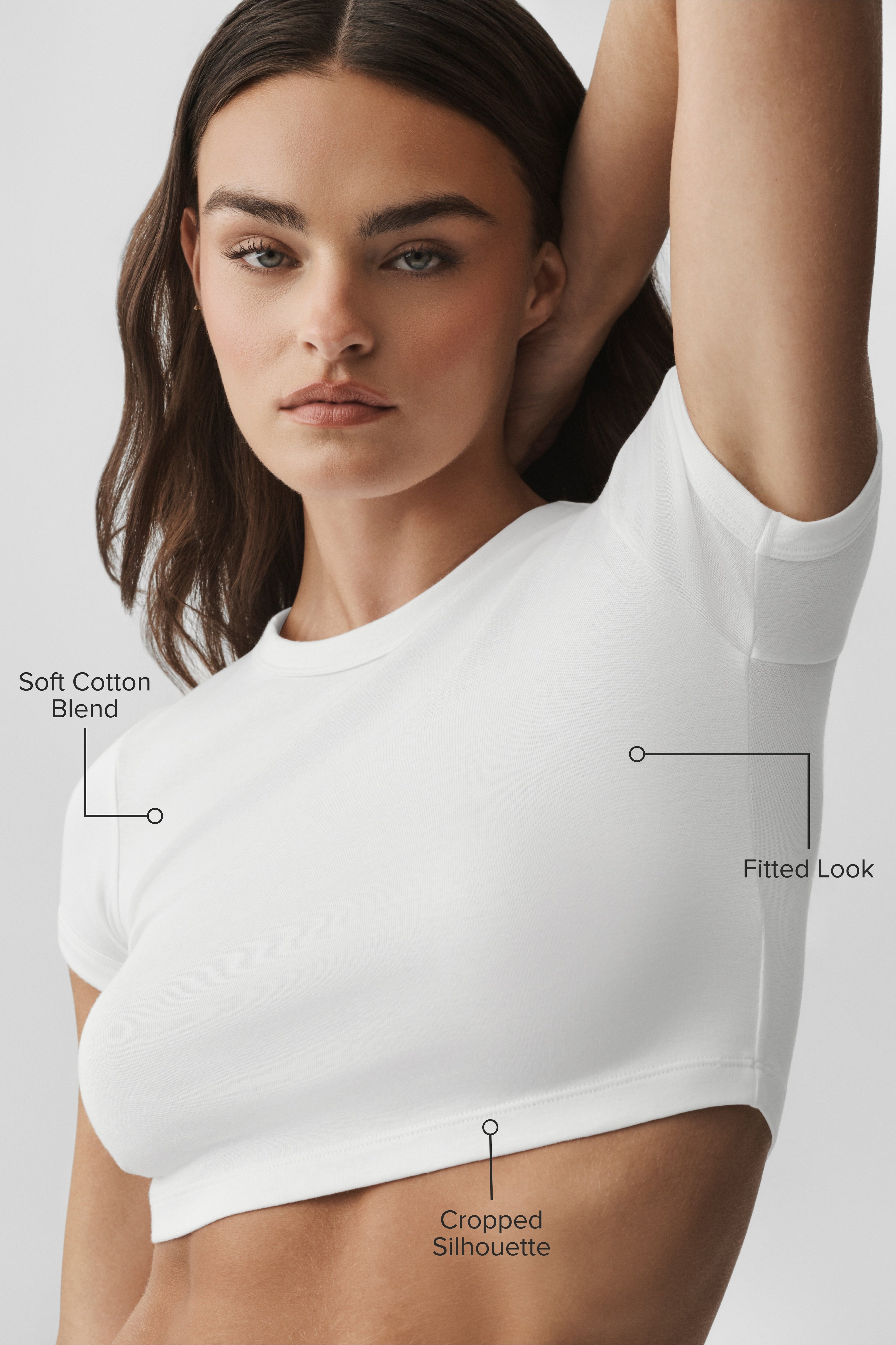 Cropped Timeless Tee - White
