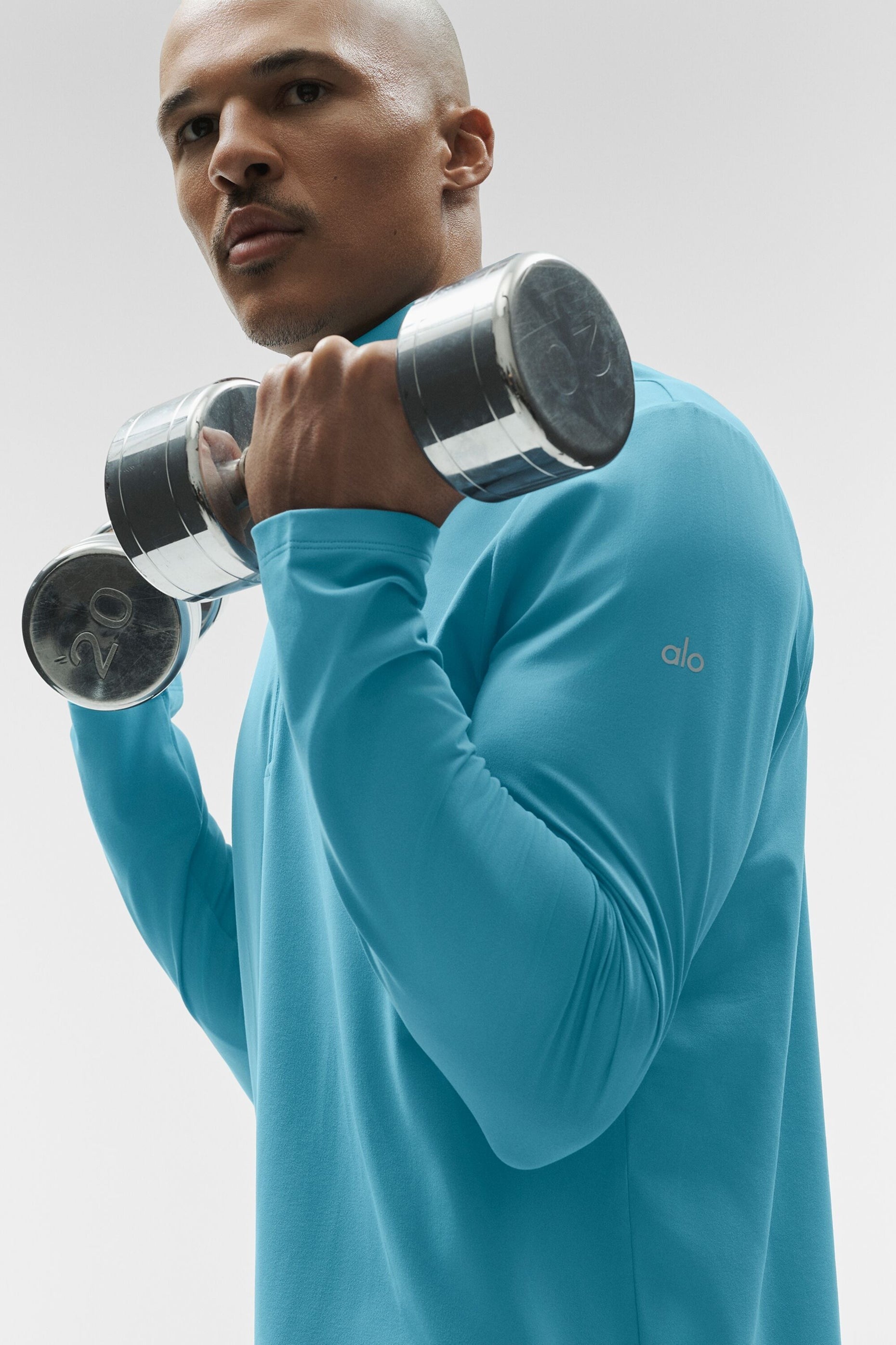 Conquer 1/4 Zip Reform Long Sleeve - Blue Breeze