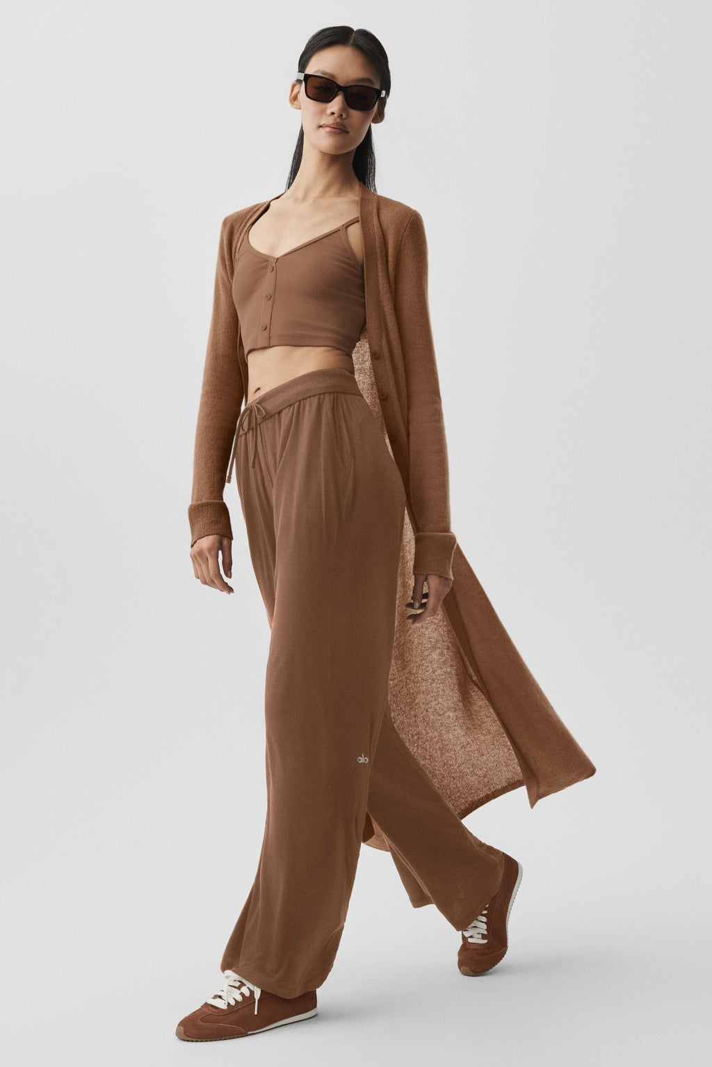 Sheer Cashmere Long Cardigan - Sun Kissed Brown