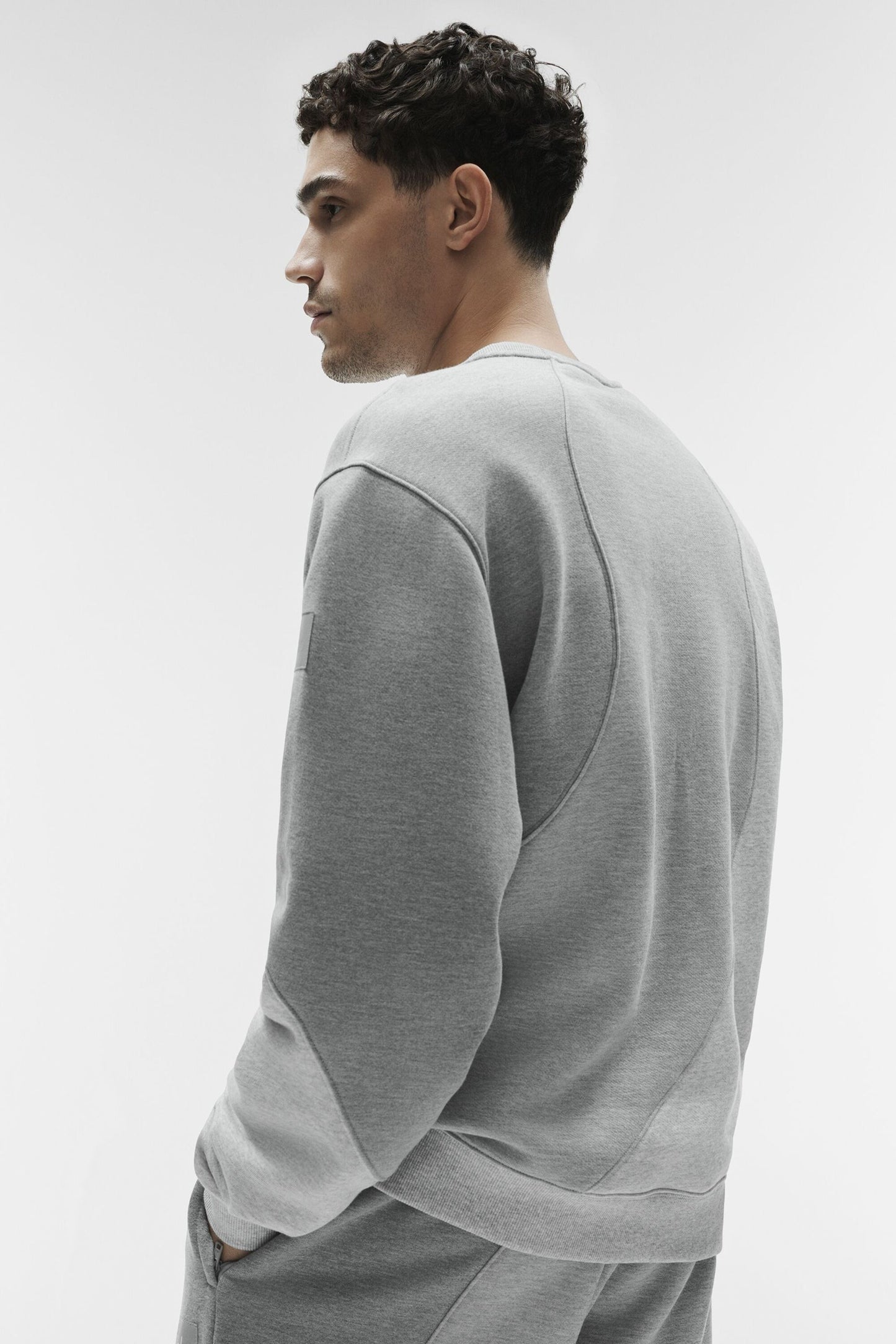 Make Waves Crew Neck Pullover - Athletic Heather Grey Tonal