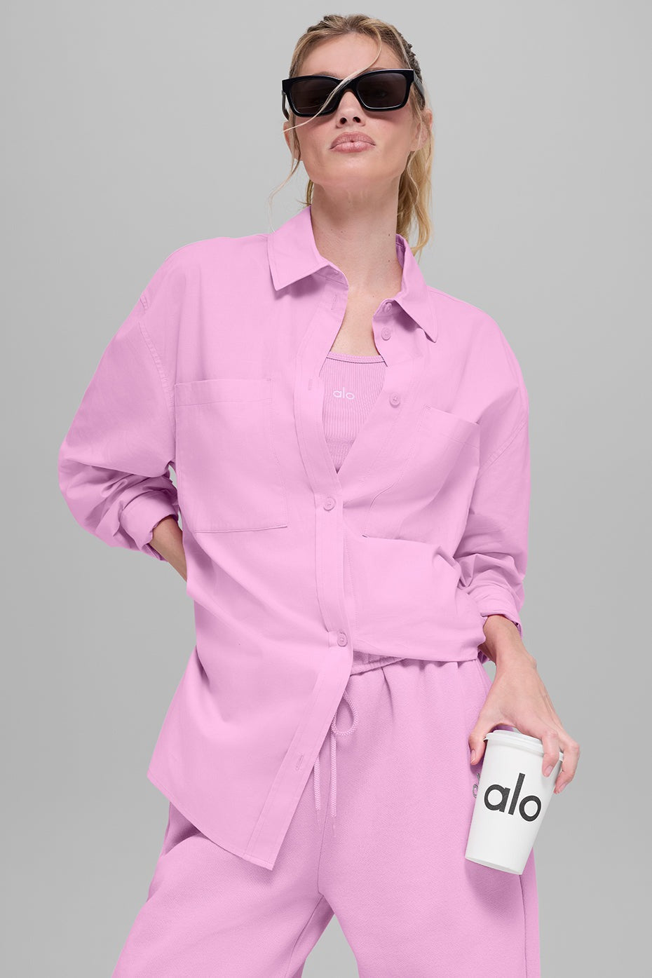 Cotton Real Deal Button Up Long Sleeve - Candy Heart Pink