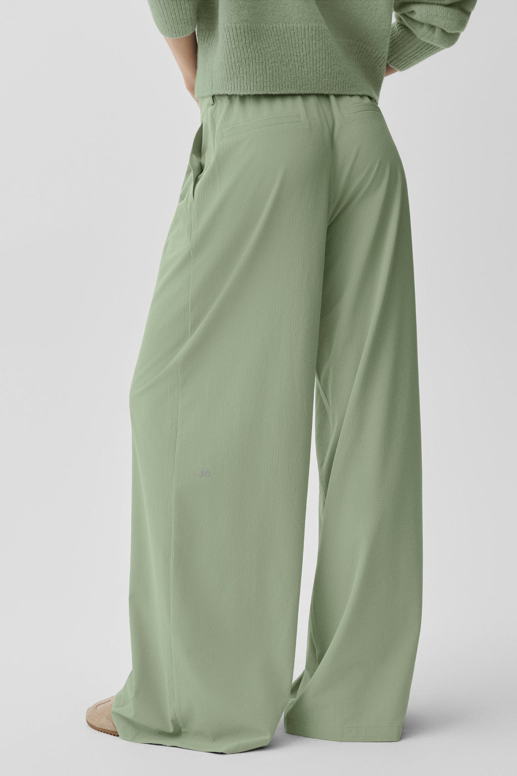 High-Waist Dreamscape Trouser (Long) - Dune Grass
