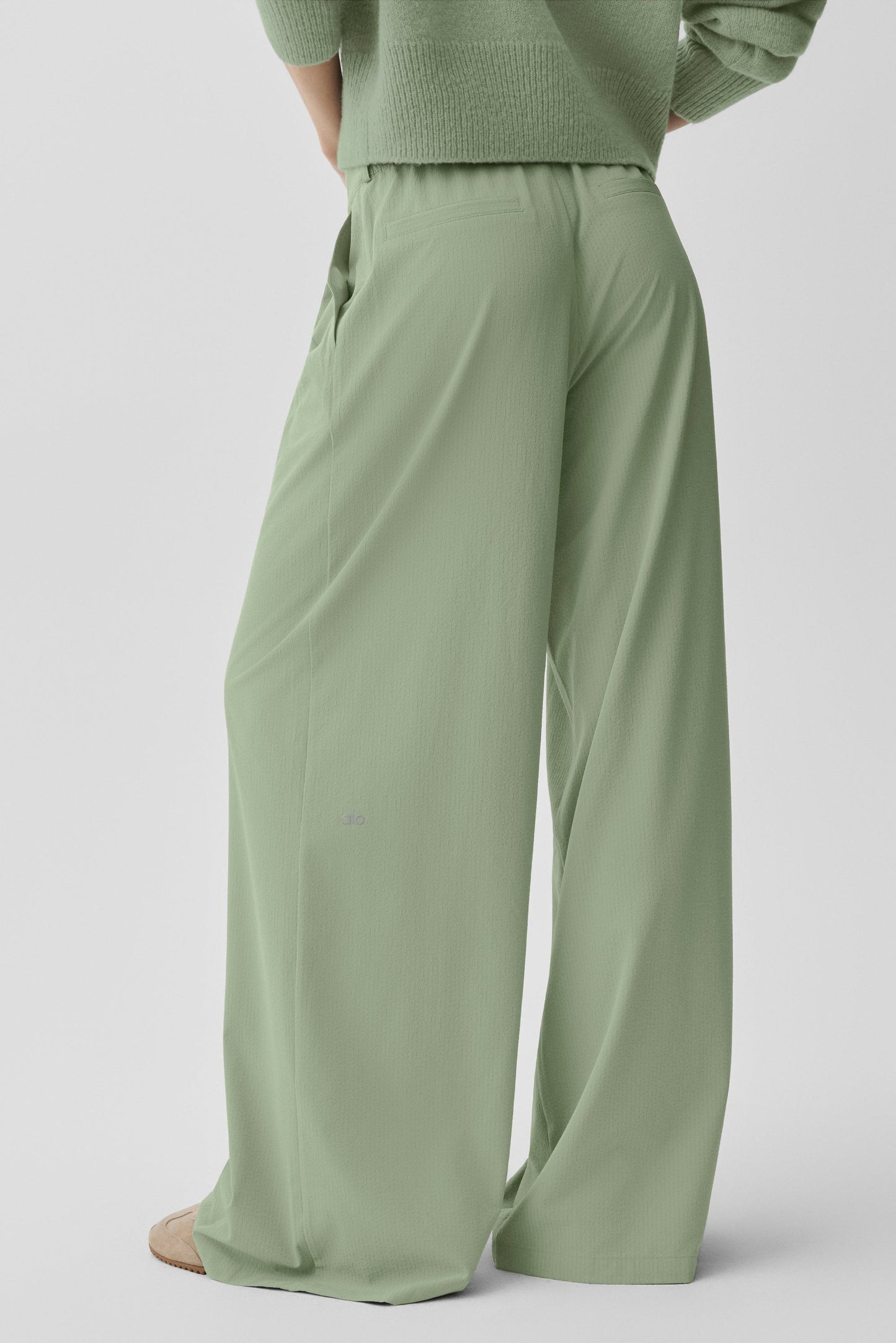 High-Waist Dreamscape Trouser (Long) - Dune Grass