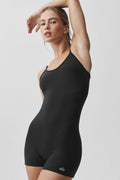 Airbrush One And Done Short Onesie - Black