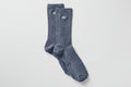 Unisex Half-Crew Understated Sock - Bluestone