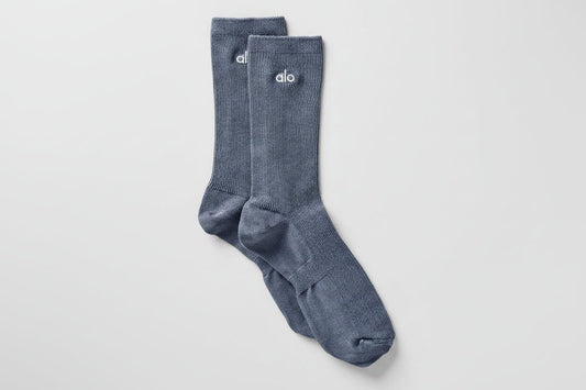 Unisex Half-Crew Understated Sock - Bluestone