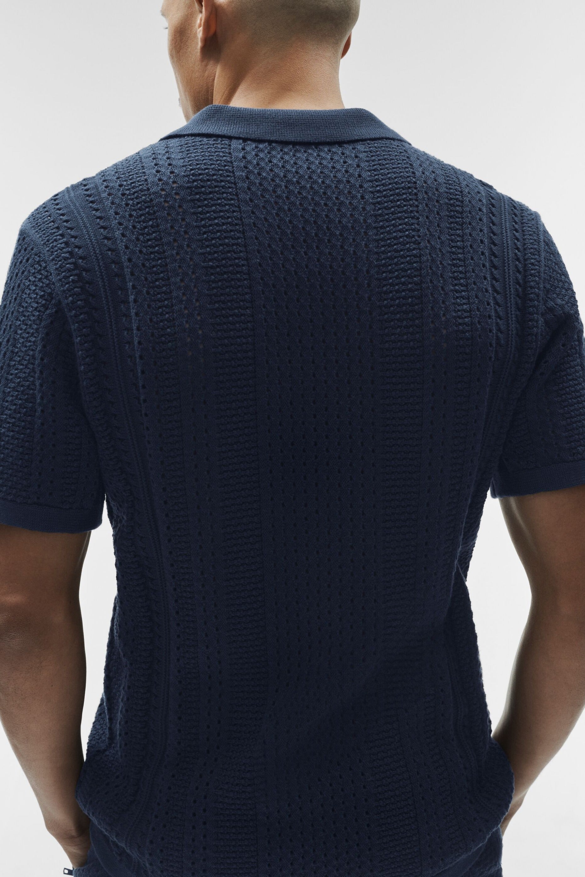 Coastline Knit Short Sleeve Polo - Navy