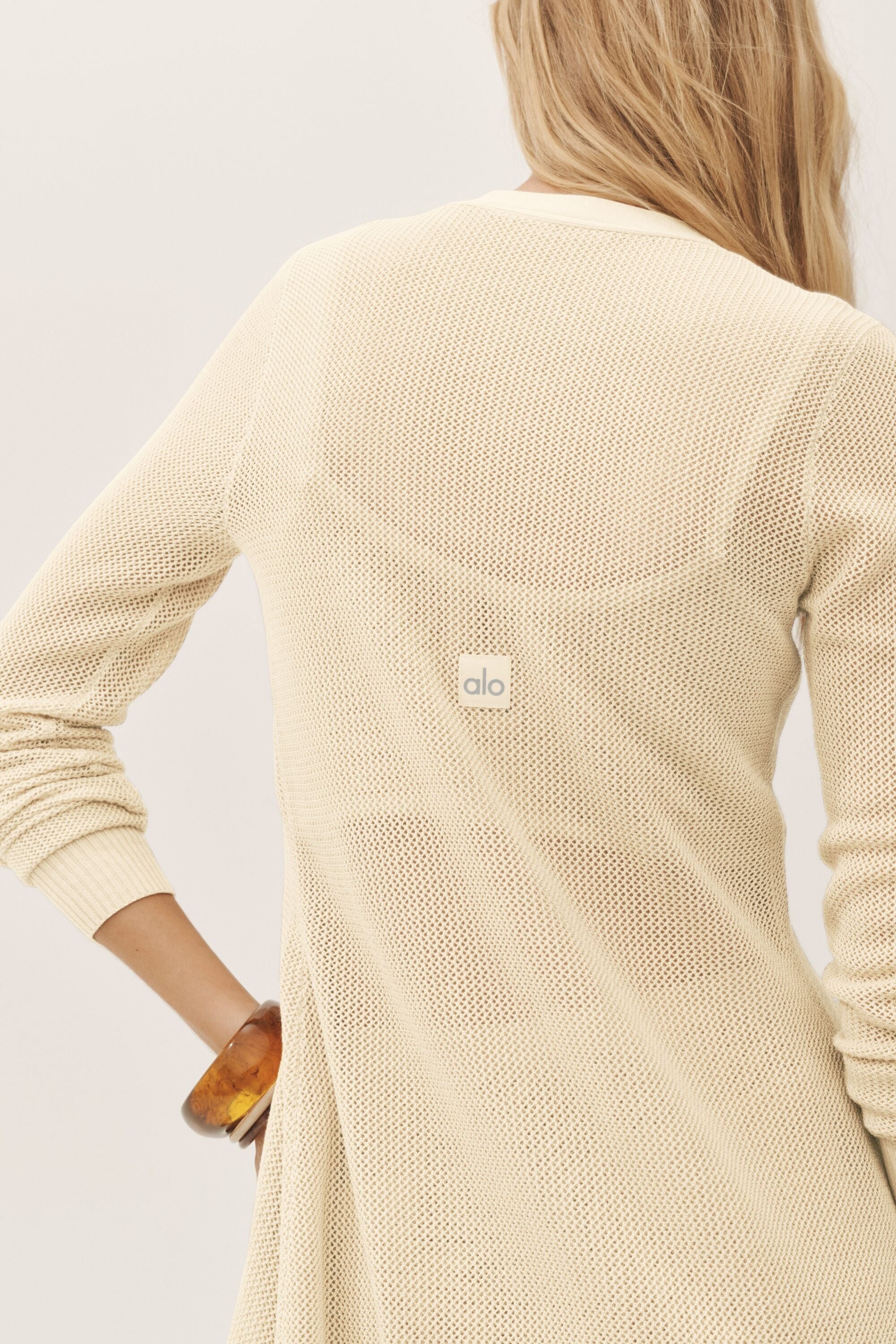 Silk Cashmere Heatwave Long Cardigan - Sandy Beige