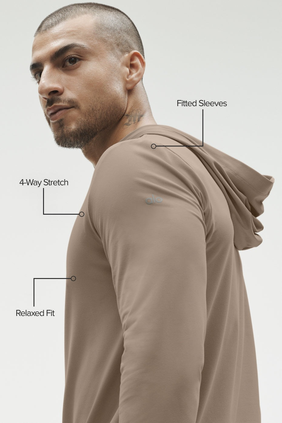 Conquer Reform Long Sleeve With Hood - Gravel