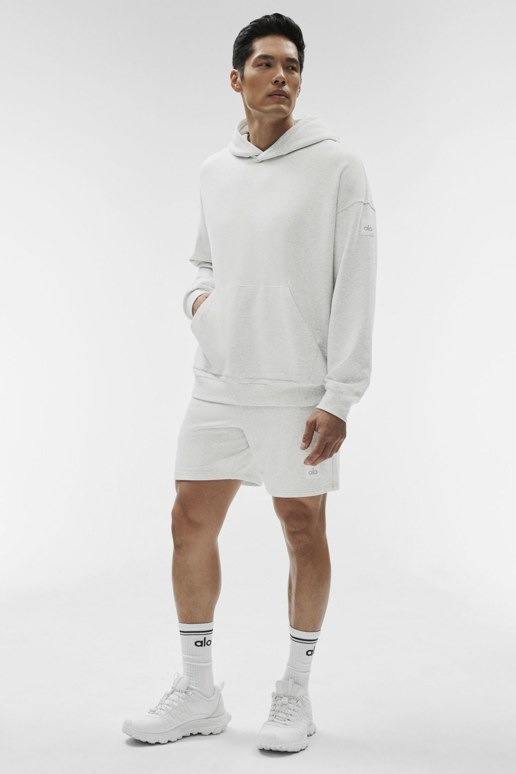 Double Take Hoodie - White Heather