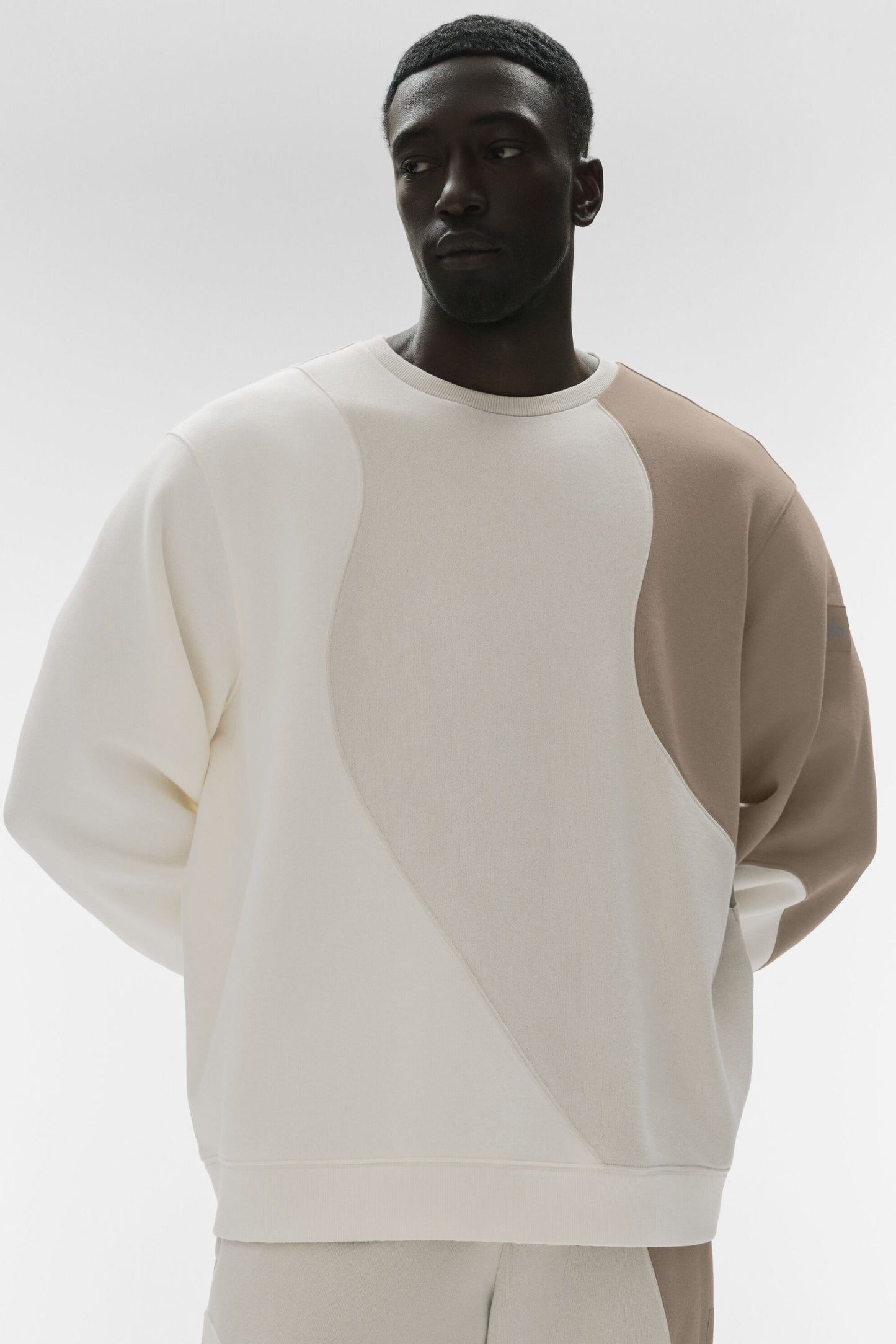 Make Waves Crew Neck Pullover - Ivory/Bone/Gravel