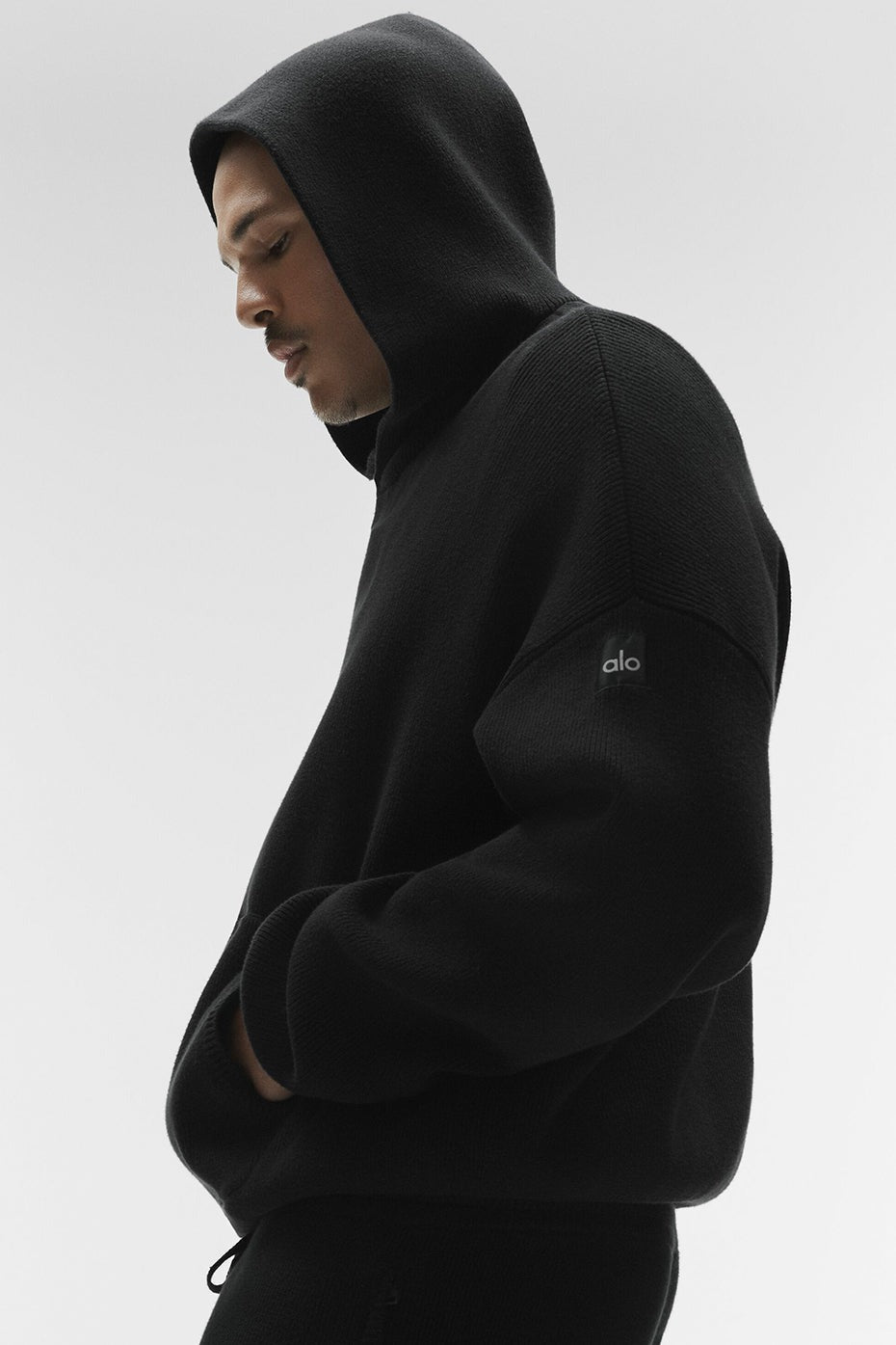 Scholar Hooded Sweater - Black