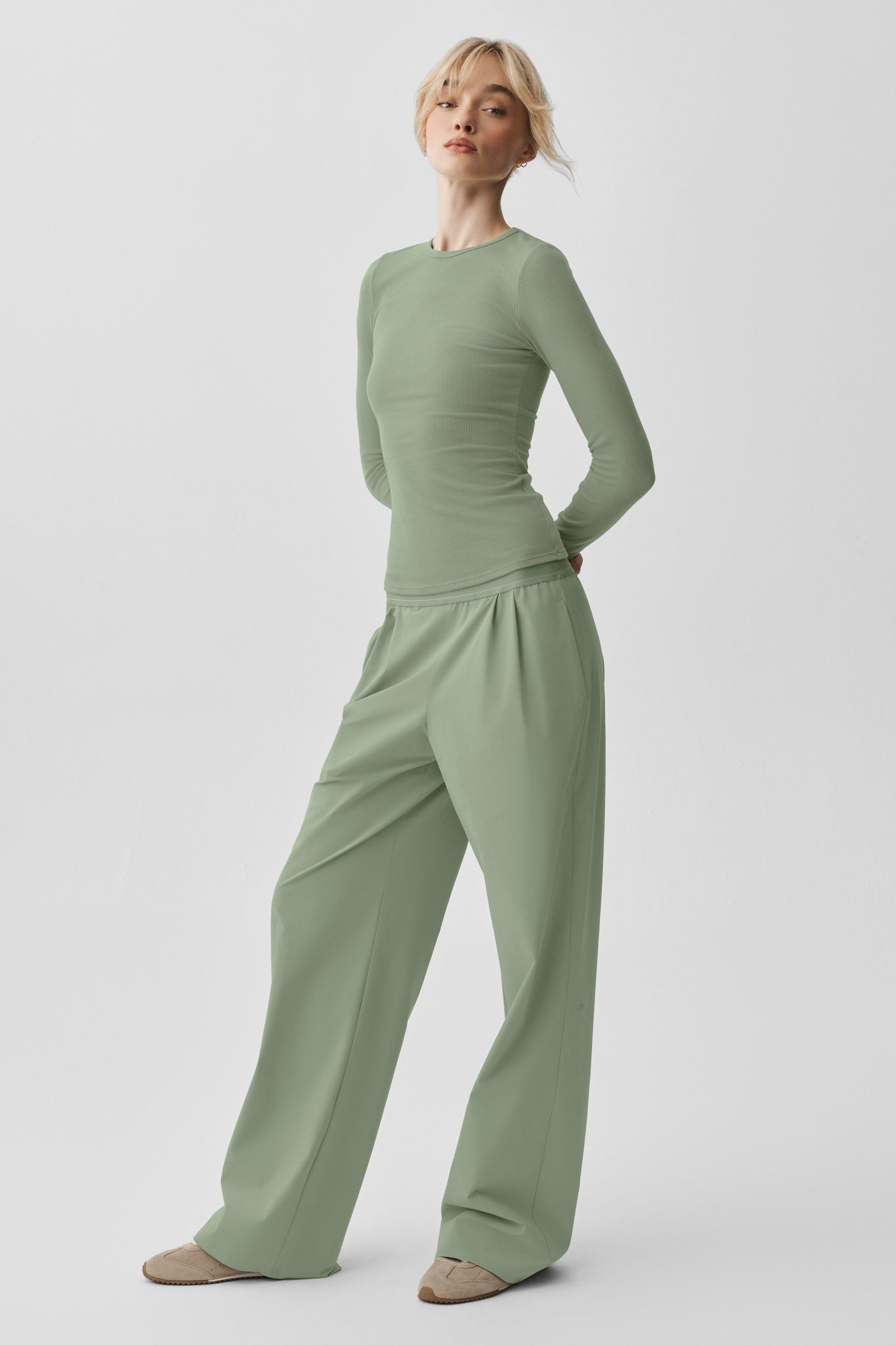 Ribbed Modal Long Sleeve - Dune Grass