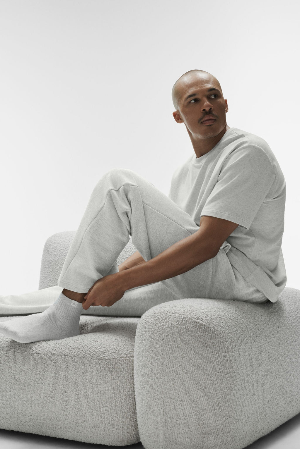 Quarter Crew Street Sock - White Heather
