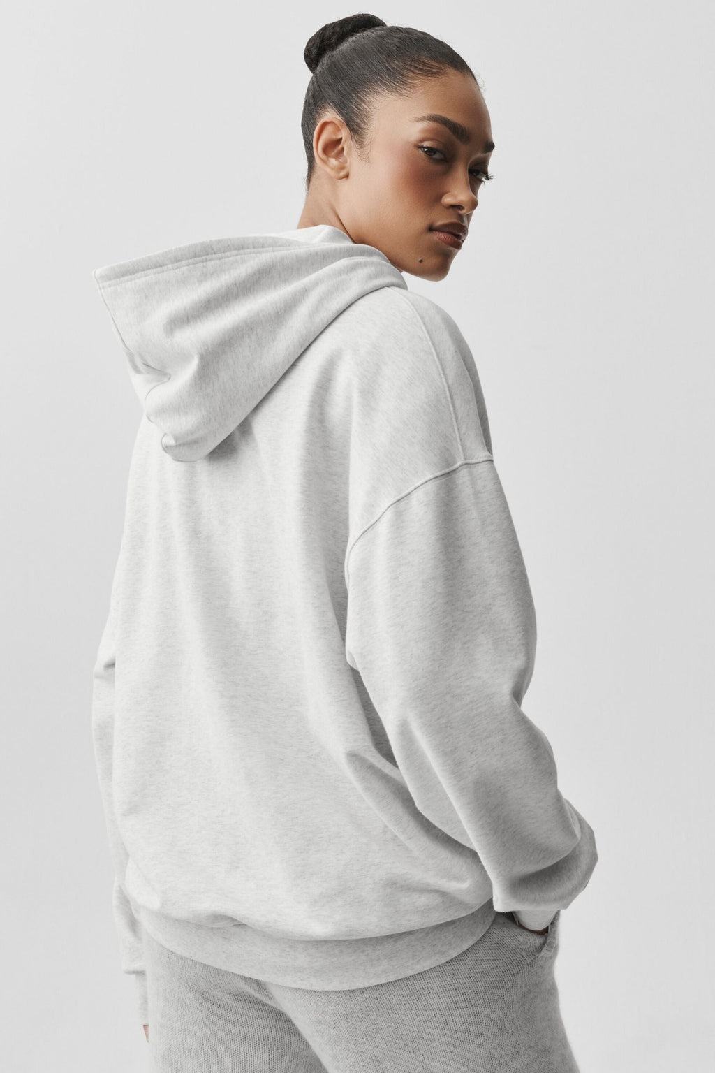 Double Take Hoodie - White Heather