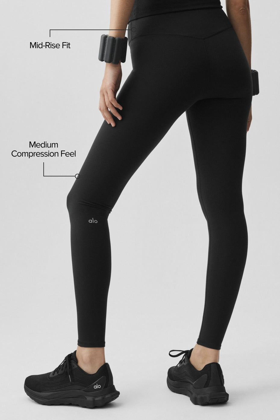 Airbrush Mid-Rise Legging - Black