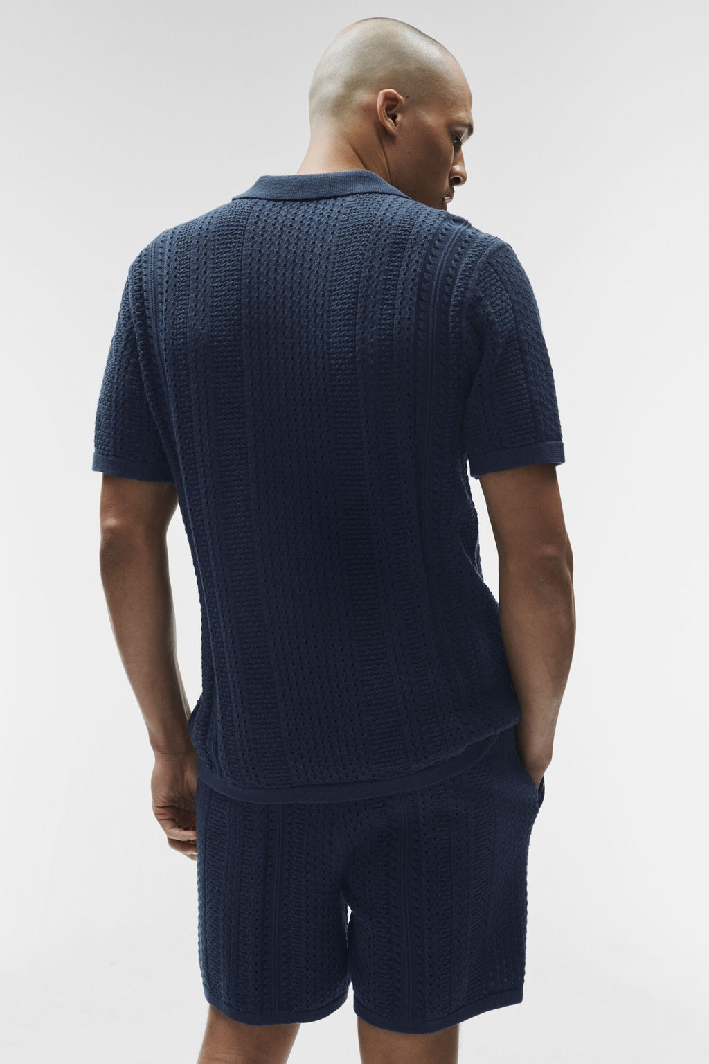 Coastline Knit Short Sleeve Polo - Navy
