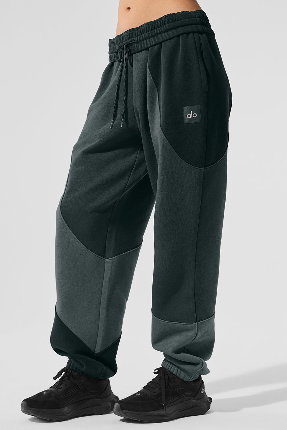 Make Waves Sweatpant - Charcoal Green Tonal