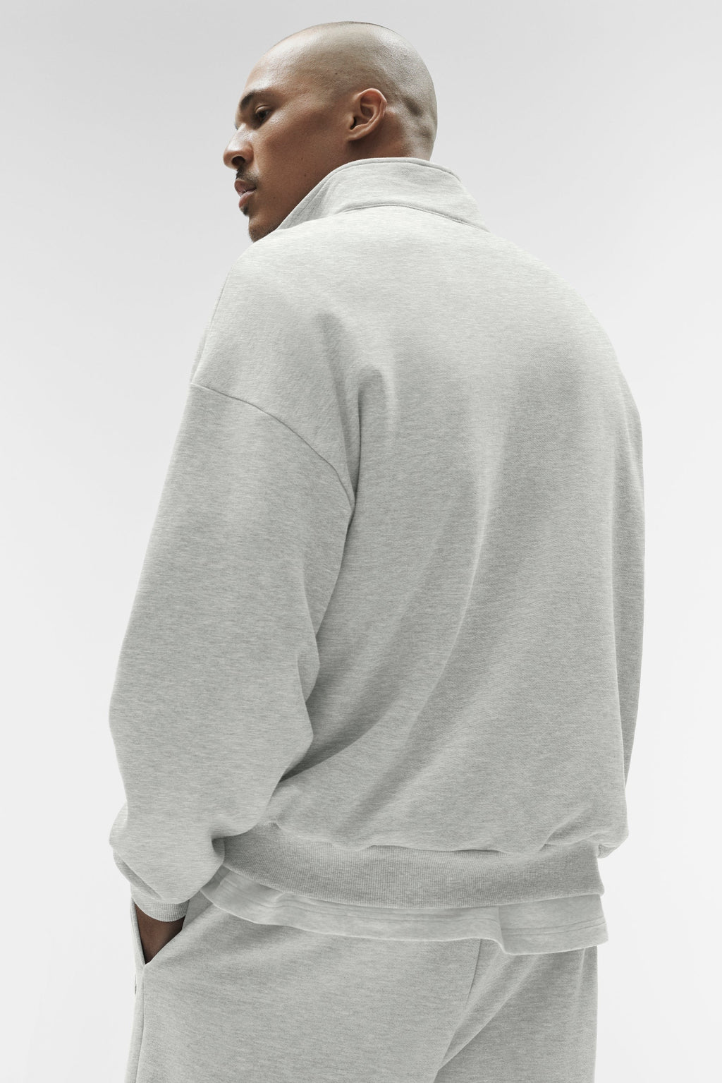 Accolade 1/4 Zip Pullover - White Heather