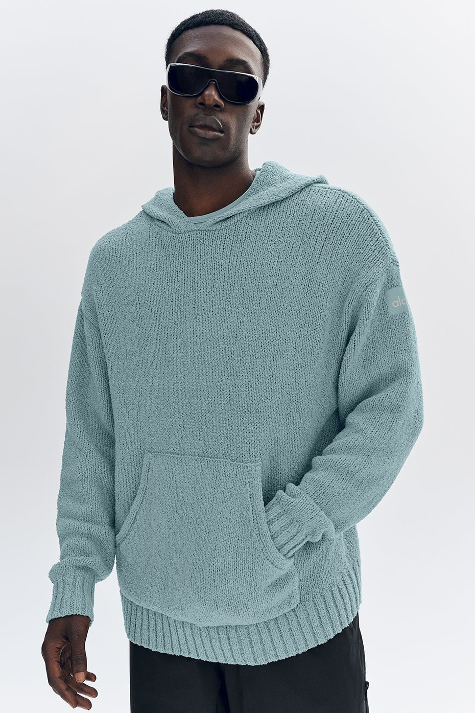 Textured Knit Hoodie - Desert Sage