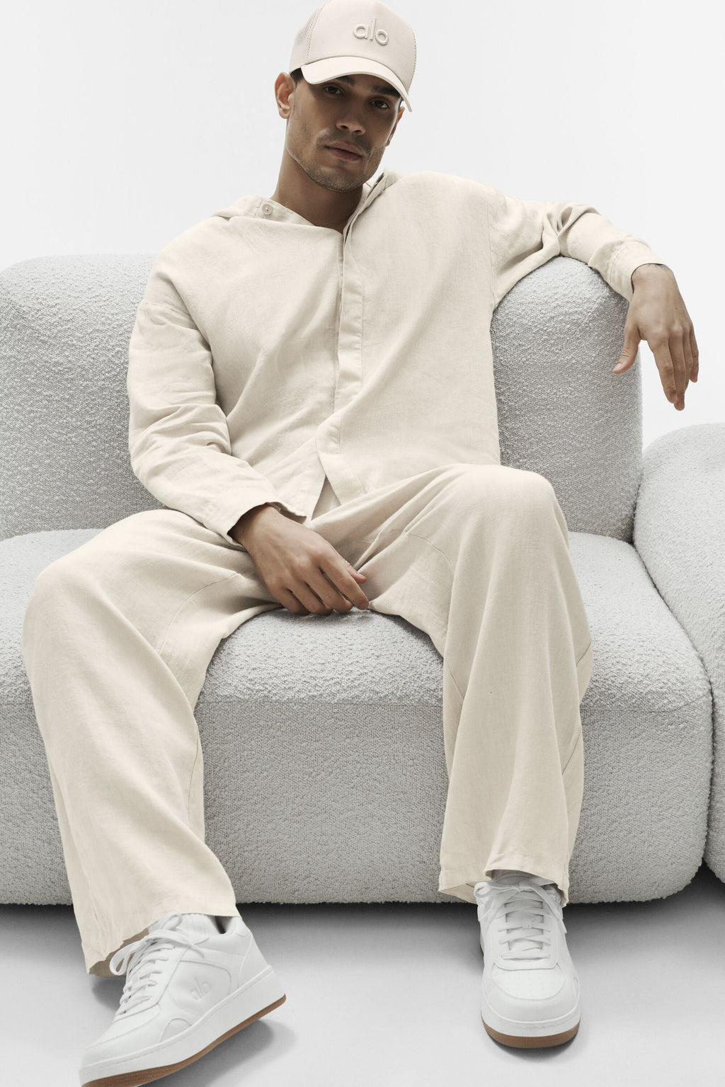 Linen Days Straight Leg Pant - Bone