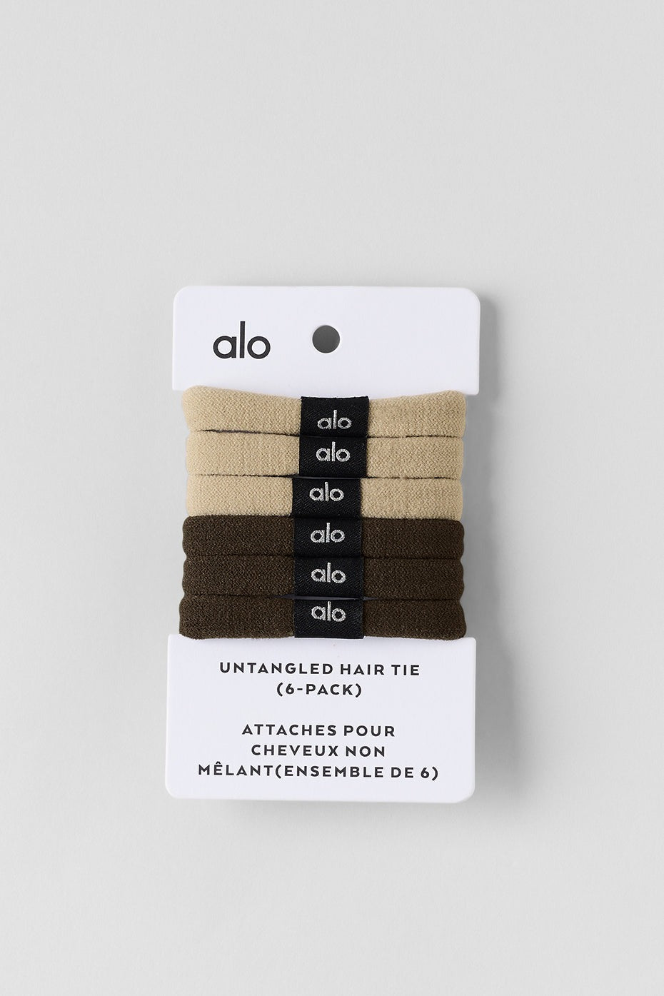 Untangled Hair Tie (6-Pack) - Beige/Espresso