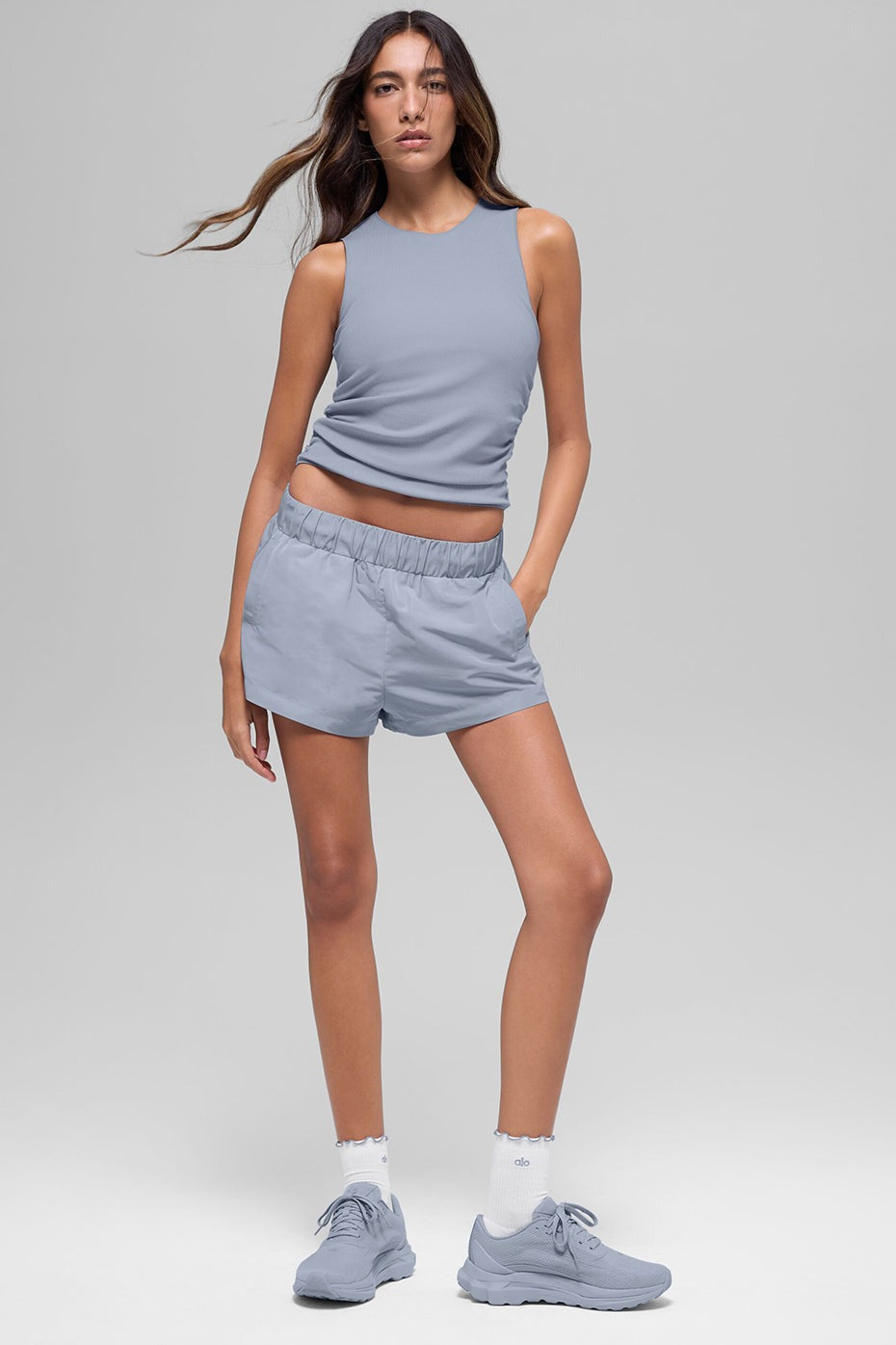 Ribbed En Pointe Tank - Winter Frost
