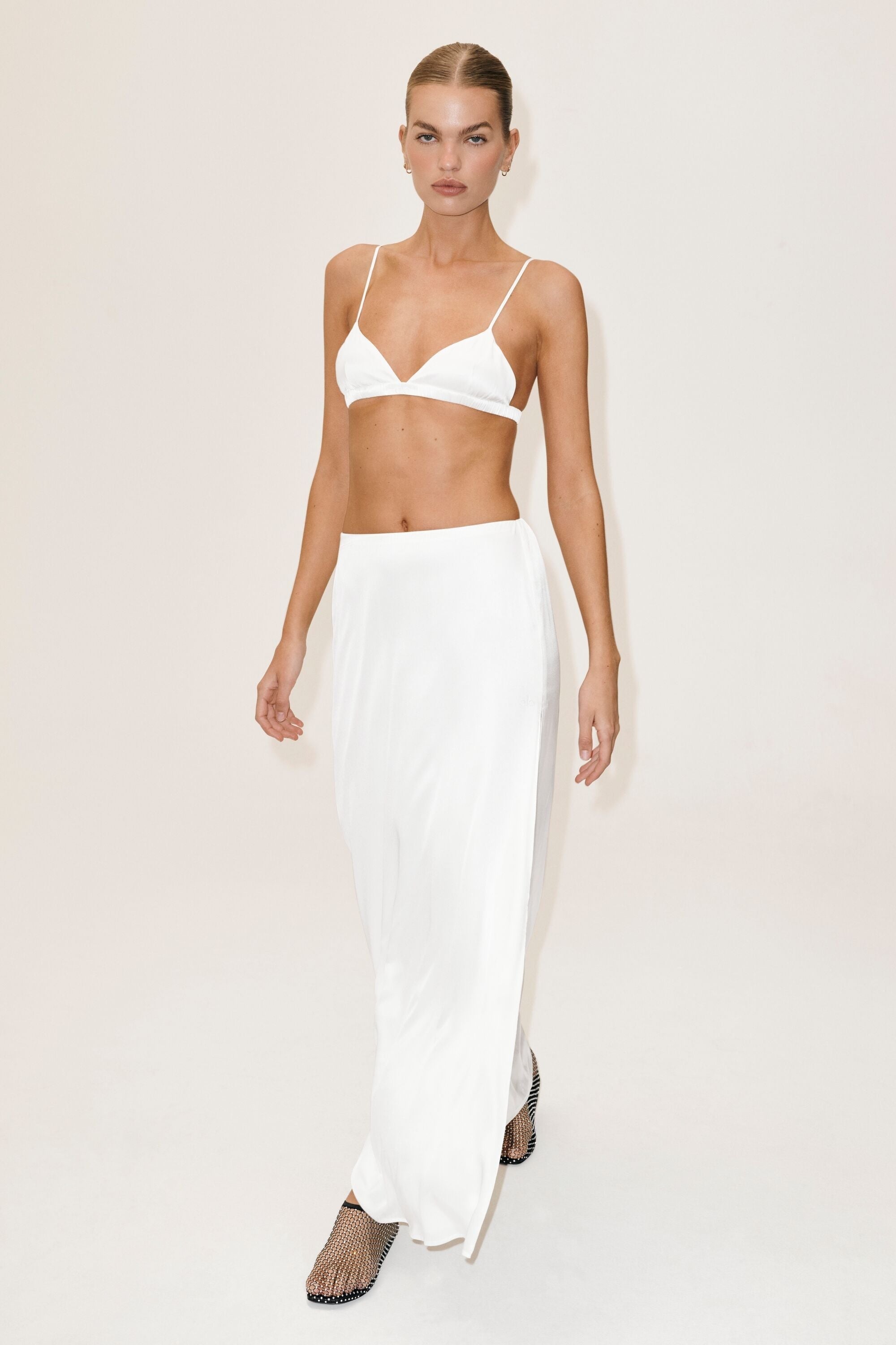 Silk Blend Radiance Bra - White
