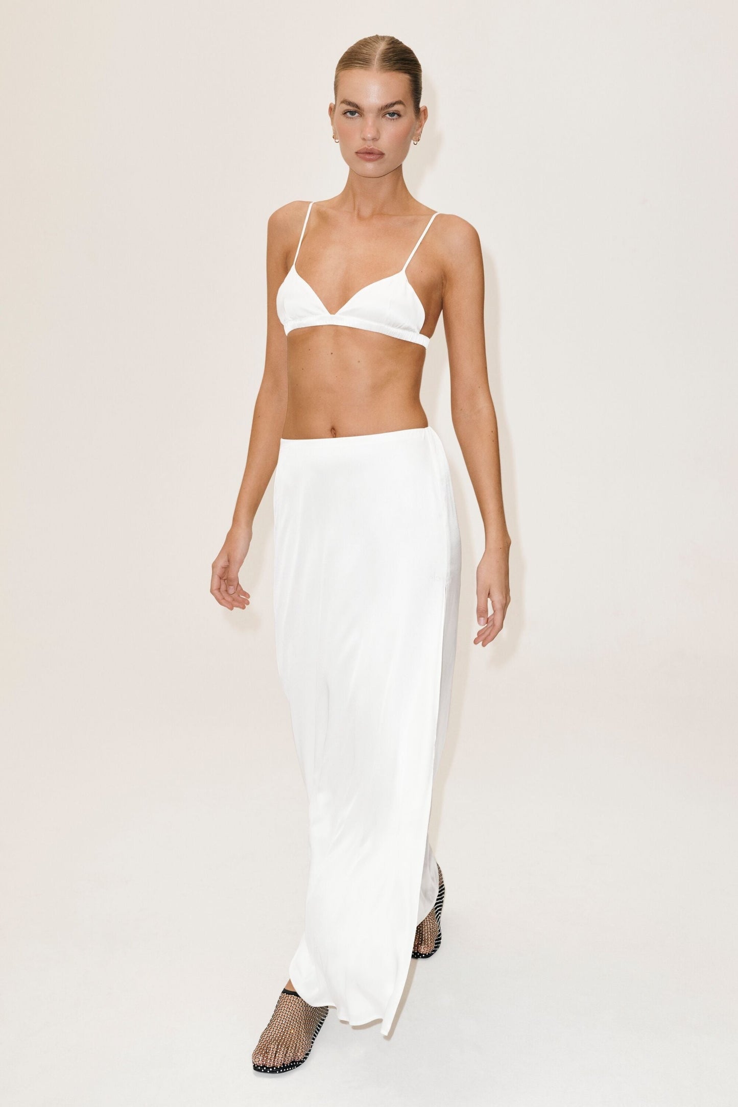 Silk Blend Radiance Bra - White