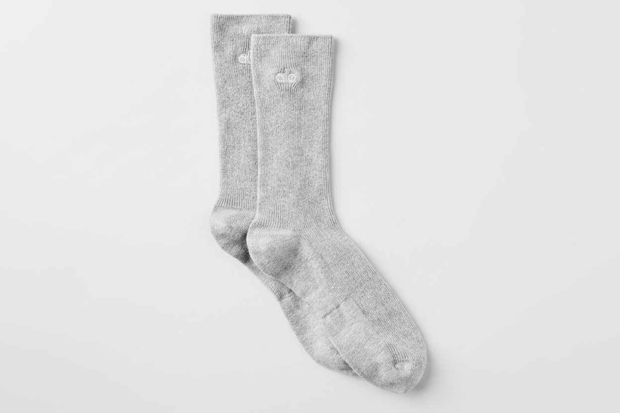 Unisex Half-Crew Understated Sock - Athletic Heather Grey